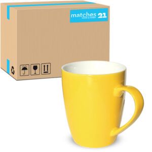 matches21 - Webshop Tasse Kaffeebecher Unifarben einfarbig gelb Porzellan 48 Stk 350 ml 106884 1 8