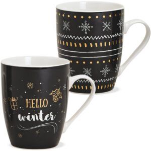 matches21 - Webshop Tasse Weihnachtstasse Porzellan Hello Winter Weihnachten 1 Stk B Ware 114704 1 2