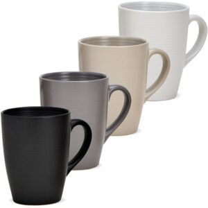 matches21 - Webshop Tasse unifarben schwarz grau beige ODER weiss Steingut Kaffeetasse 1 Stk B WARE 123245 1 13