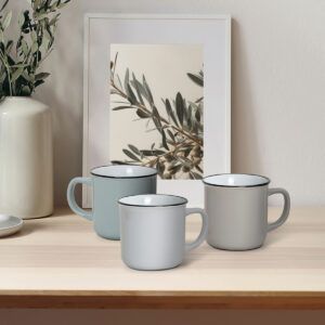 matches21 - Webshop Tassen Becher Emaille Optik bunte Kaffeebecher 36 Stk 9 cm 300 ml 111362 4 1 13