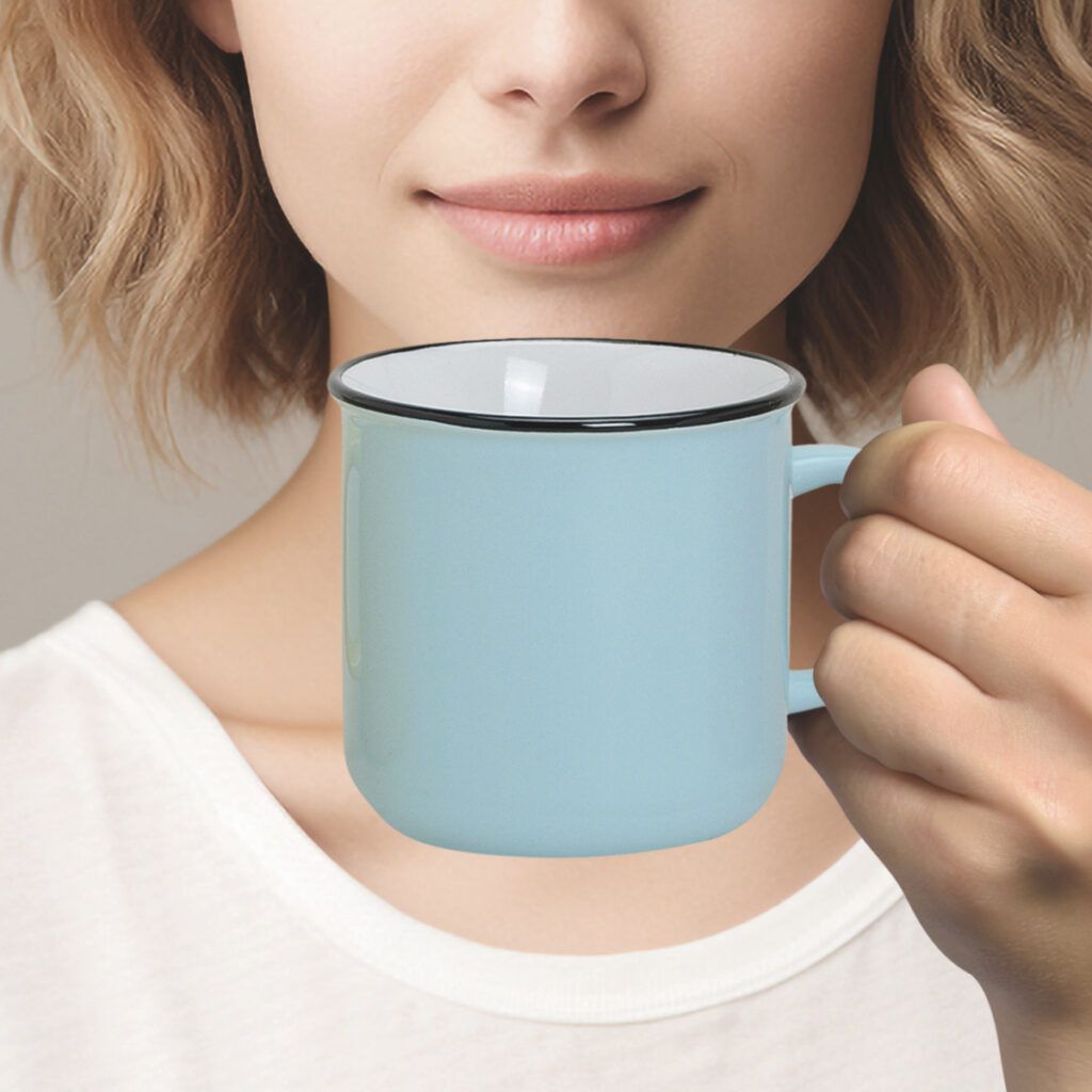 matches21 - Webshop Tassen Becher Emaille Optik bunte Kaffeebecher 36 Stk 9 cm 350 ml 111368 2 1 3