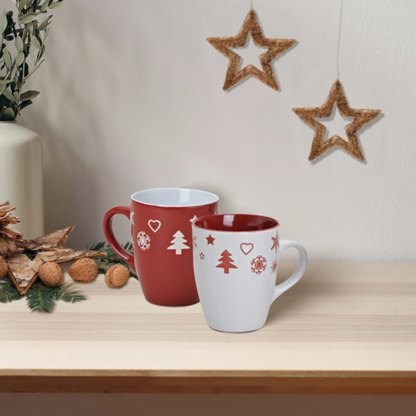 matches21 - Webshop Tassen Becher Kaffeebecher 36 Stk Weihnachtsdekor rot weiss 300 ml 110878 4 1 5