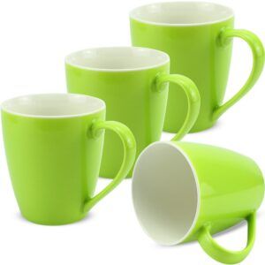 matches21 - Webshop Tassen Becher Kaffeebecher farbig kiwi gruen Porzellan 4er Set 10cm 350ml 106831 1 1 3