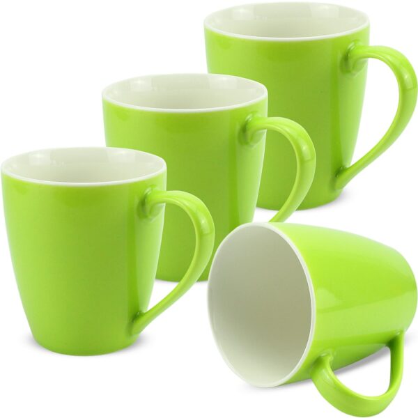 matches21 - Webshop Tassen Becher Kaffeebecher farbig kiwi gruen Porzellan 4er Set 10cm 350ml 106831 1 1 1