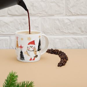 matches21 Tassen Kaffeebecher Weihnachten Wald Tiere Tannen Porzellan 4er Set sort 300 ml 119667 6 1 14
