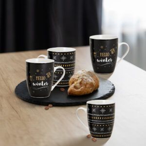 matches21 Tassen Weihnachtstassen Porzellan Hello Winter Weihnachten 48 Stk 340 ml 114703 3 1 11