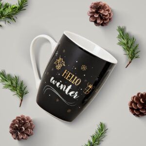 matches21 Tassen Weihnachtstassen Porzellan Hello Winter Weihnachten 48 Stk 340 ml 114703 4 1 12