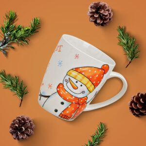 matches21 - Webshop Tassen Weihnachtstassen Porzellan Schneemaenner Let it snow 4er Set je 300 ml 114722 2 1 11