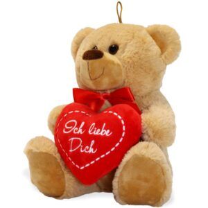 matches21 Teddybaer mit Herz GUTE BESSERUNG braun 25 cm 119492 1 1 10