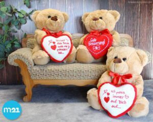 matches21 Teddybaer mit Herz GUTE BESSERUNG braun 25 cm 119492 8 1 13