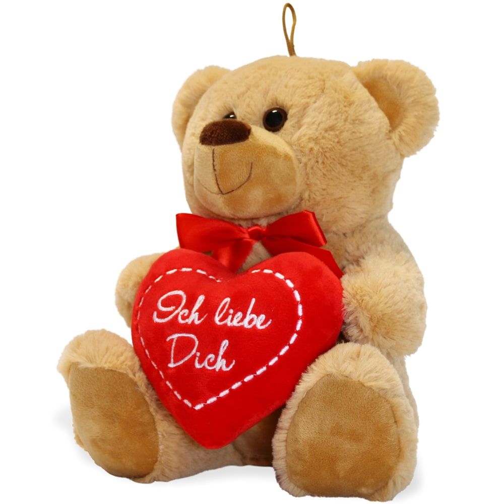 matches21 - Webshop Teddybaer mit Herz I LOVE YOU braun 25 cm 119490 1 1 2