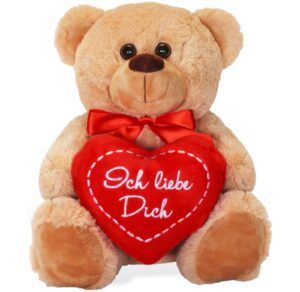 matches21 - Webshop Teddybaer mit Herz ICH LIEBE DICH braun 25 cm 117752 4 1 22