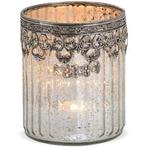 matches21 - Webshop Teelichtglas Windlicht Orientalisch Marokko und Metalldekor silber antik 12 cm 114812 1 13