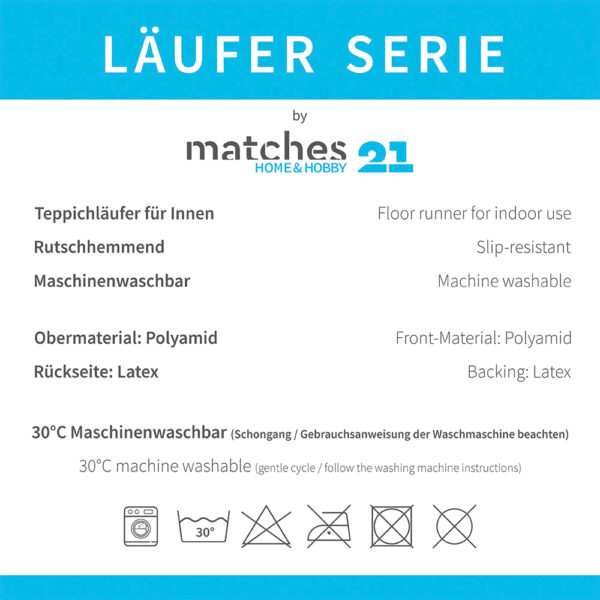 matches21 - Webshop Teppichlaeufer Kuechenlaeufer Teppiche Holzbretter dunkles Holz waschbar 3 Groessen 119090 5 1 15