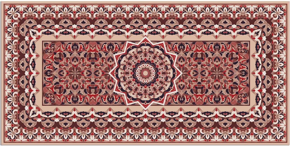 matches21 - Webshop Teppichlaeufer Kuechenlaeufer Teppiche Perser Stern Ornament beige waschbar 3 Groessen 119106 1 1 2