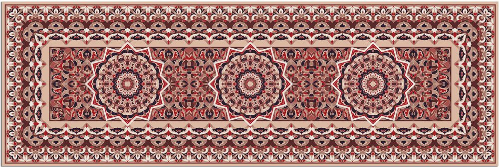 matches21 - Webshop Teppichlaeufer Kuechenlaeufer Teppiche Perser Stern Ornament beige waschbar 3 Groessen 119106 3 1 4