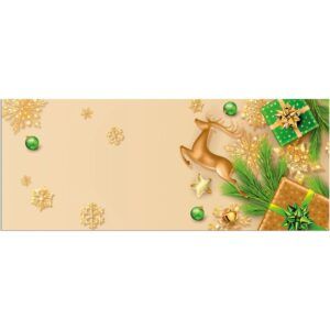 matches21 - Webshop Teppichlaeufer Kuechenlaeufer Teppiche Weihnachten Hirsch gold gruen waschbar 3 Groessen 119095 7 1 18