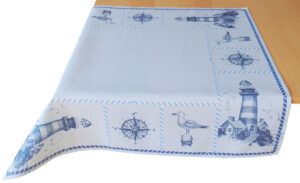 matches21 - Webshop Tischdecke Mitteldecke Leuchtturm und Maritimes blau weiss Tischwaesche 85x85 cm 121157 1 6