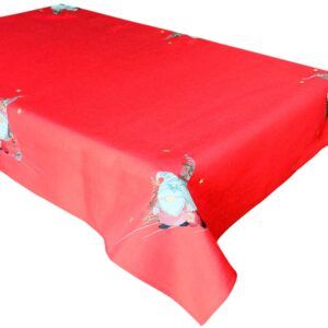 matches21 - Webshop Tischdecke Tischtuch Wichtel Motiv Stick rot Tischwaesche 1 Stk 130x170 cm 122207 1 13