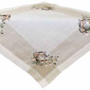 matches21 - Webshop Tischdecke Tischwaesche Krug mediterran Leinenoptik beige braun 60x60 cm 115896 2 6