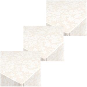 matches21 - Webshop Tischdecken In Outdoor Tischtuecher Bluemchen Vlies weiss beige 3 Groessen 124785 1 23