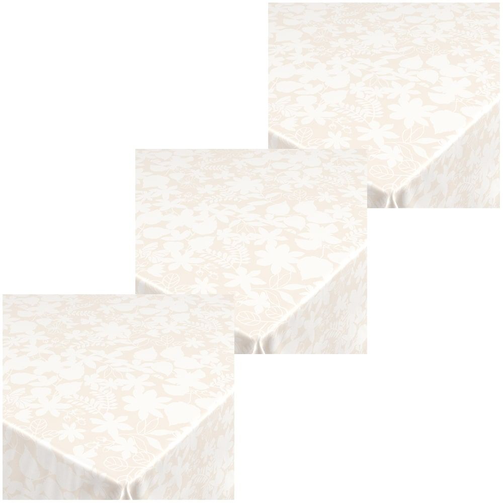 matches21 - Webshop Tischdecken In Outdoor Tischtuecher Bluemchen Vlies weiss beige 3 Groessen 124785 1 9