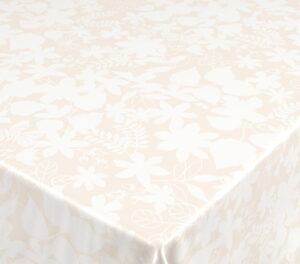 matches21 - Webshop Tischdecken In Outdoor Tischtuecher Bluemchen Vlies weiss beige 3 Groessen 124785 1 1 6