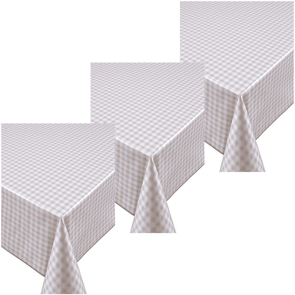 matches21 - Webshop Tischdecken In Outdoor Tischtuecher Kariert Vlies grau weiss 3 Groessen 124784 1 1