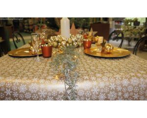 matches21 - Webshop Tischdecken SCHNEEFLOCKEN Weihnachten Wachstuch 1 Stk 130x160 cm in 3 Farben 123065 2 1 12