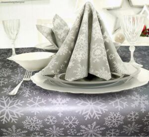 matches21 - Webshop Tischdecken SCHNEEFLOCKEN Weihnachten Wachstuch 1 Stk 130x160 cm in 3 Farben 123065 5 1 14