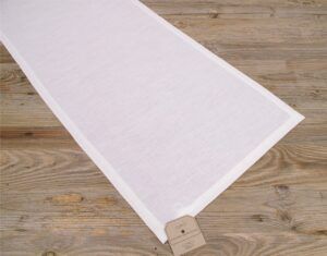 matches21 Tischlaeufer Mitteldecke VIOLA unifarben ivory 40x100 cm Landhaus Baumwolle 1 Stk 121474 1 3