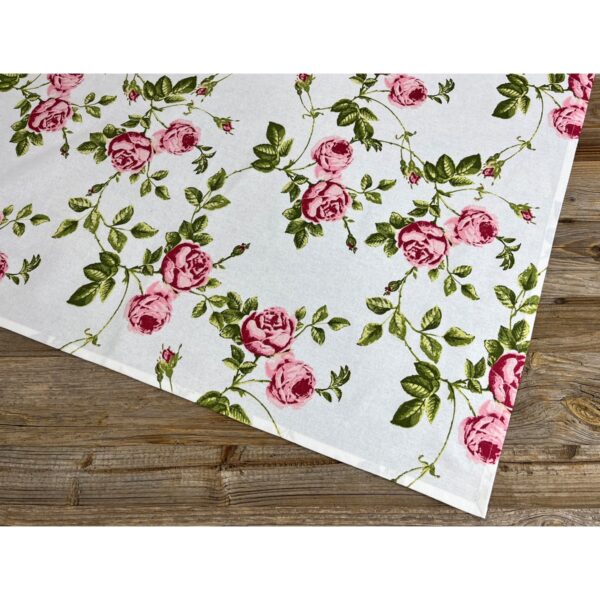 matches21 - Webshop Tischlaeufer Tischdecke DORRIT Tischdeko Landhaus Rosen Druck rosa 126812 2 1 9