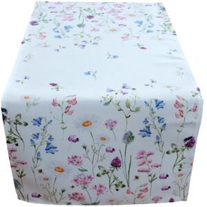 matches21 - Webshop Tischlaeufer Tischwaesche Mitteldecke Wiesenblumen Blumen Blueten bunt 40x90 cm 115850 1 17