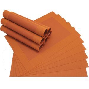 matches21 - Webshop Tischset Platzset BORDA Platzmatten 12er Set orang 1 13