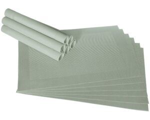 Tischset Platzset BORDA Platzmatten 12er Set pastellgrün gewebt 45x30 cm