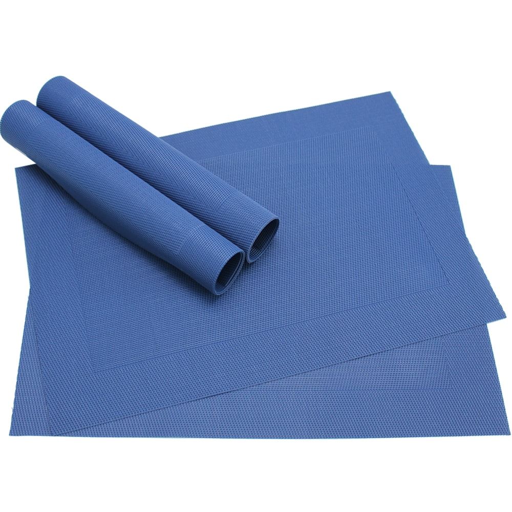 matches21 - Webshop Tischset Platzset BORDA Platzmatten 4 Stk blau dun 1 1