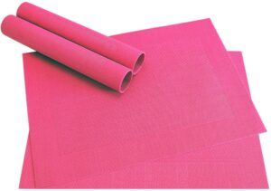 matches21 - Webshop Tischset Platzset BORDA Platzmatten 4 Stk pink magenta gewebt Kunstst 46x33 cm 105258 1 3