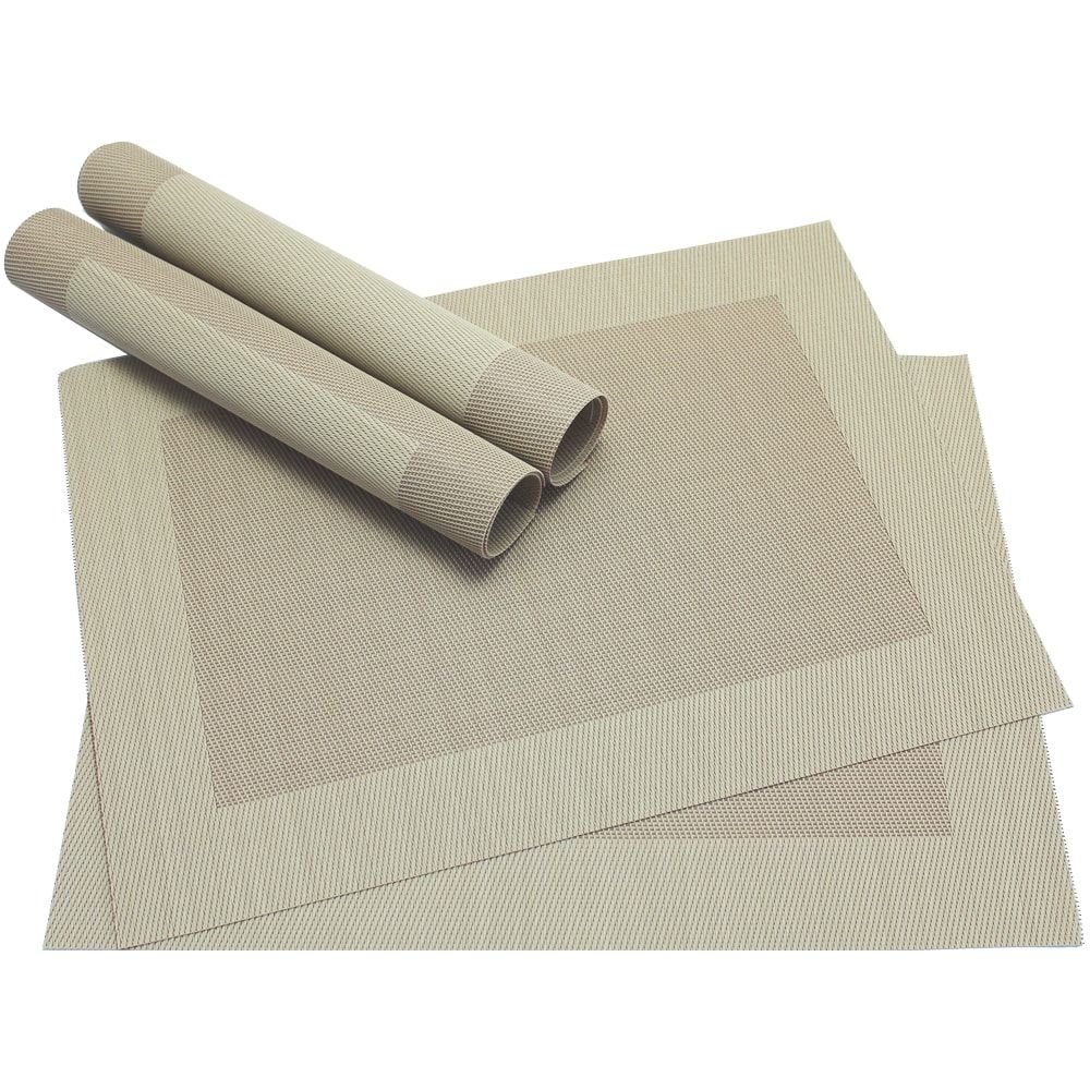 matches21 - Webshop Tischset Platzset BORDA Platzmatten 4er Set beige ge 1 12