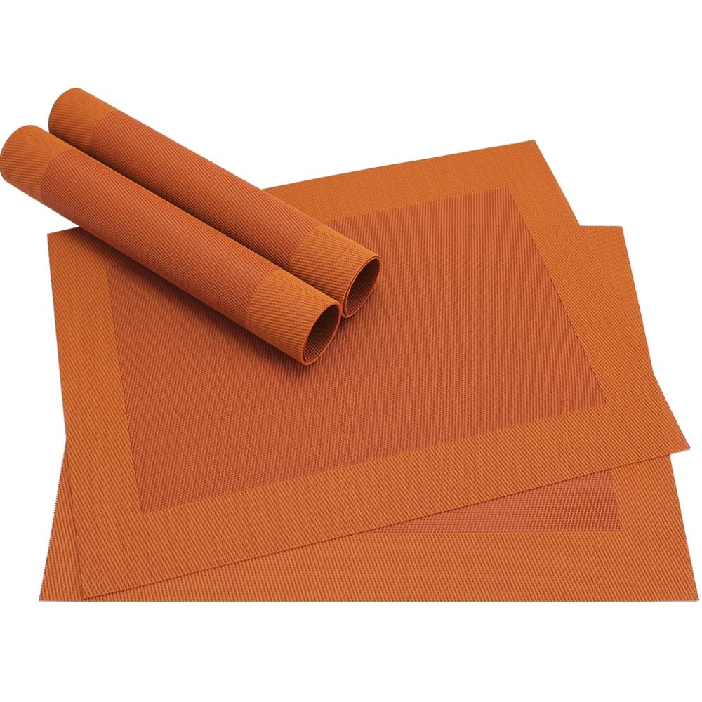 matches21 - Webshop Tischset Platzset BORDA Platzmatten 4er Set orange 1 1