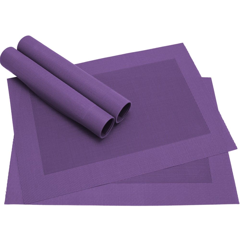 matches21 - Webshop Tischset Platzset BORDA Platzmatten 4er Set violett lila gewebt aus Kunststoff 43x30 cm 1280 1 19