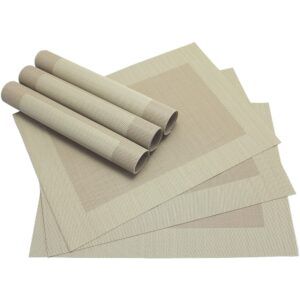 matches21 - Webshop Tischset Platzset BORDA Platzmatten 6er Set beige ge 1 2