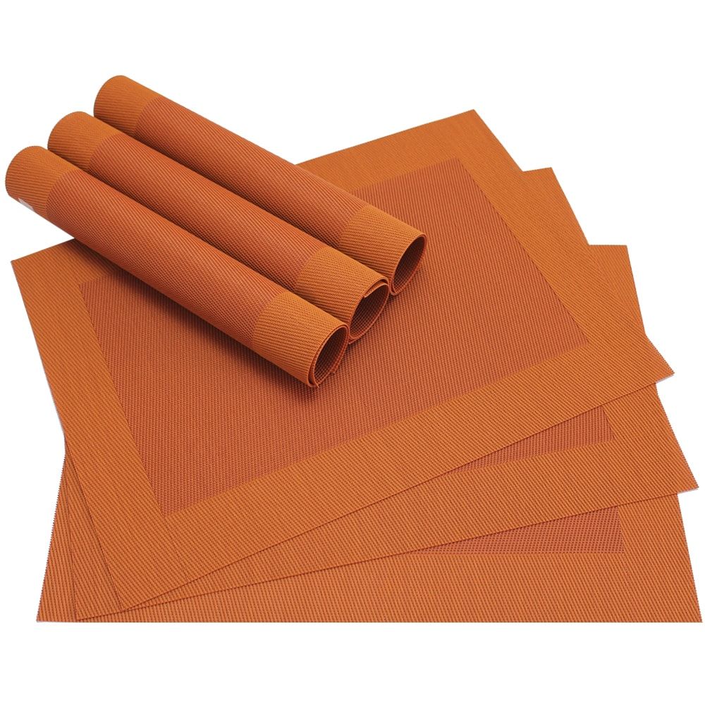 matches21 - Webshop Tischset Platzset BORDA Platzmatten 6er Set orange 1 1