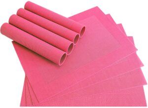 matches21 - Webshop Tischset Platzset BORDA Platzmatten 8 Stk pink magenta gewebt 46x33 cm 105260 1 8