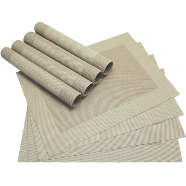 matches21 - Webshop Tischset Platzset BORDA Platzmatten 8er Set beige 1 1 1