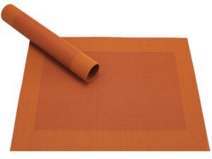 matches21 - Webshop Tischset Platzset BORDA orange gewebt Kunststoff 1 1 13