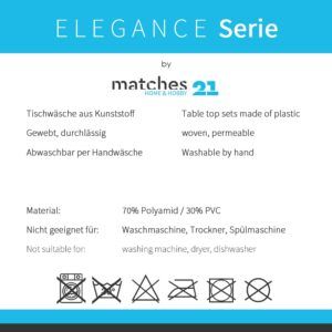 matches21 - Webshop Tischset Platzset ELEGANCE Platzmatten 12er Set 1 3 6