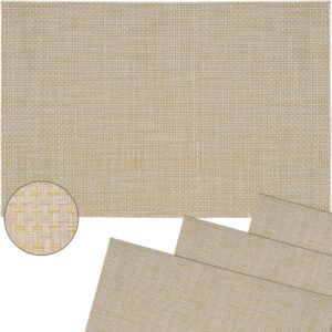 matches21 - Webshop Tischset Platzset ELEGANCE Platzmatten 4er Set gewebt Kunststoff Farbe waehlbar 1275 12 1 42