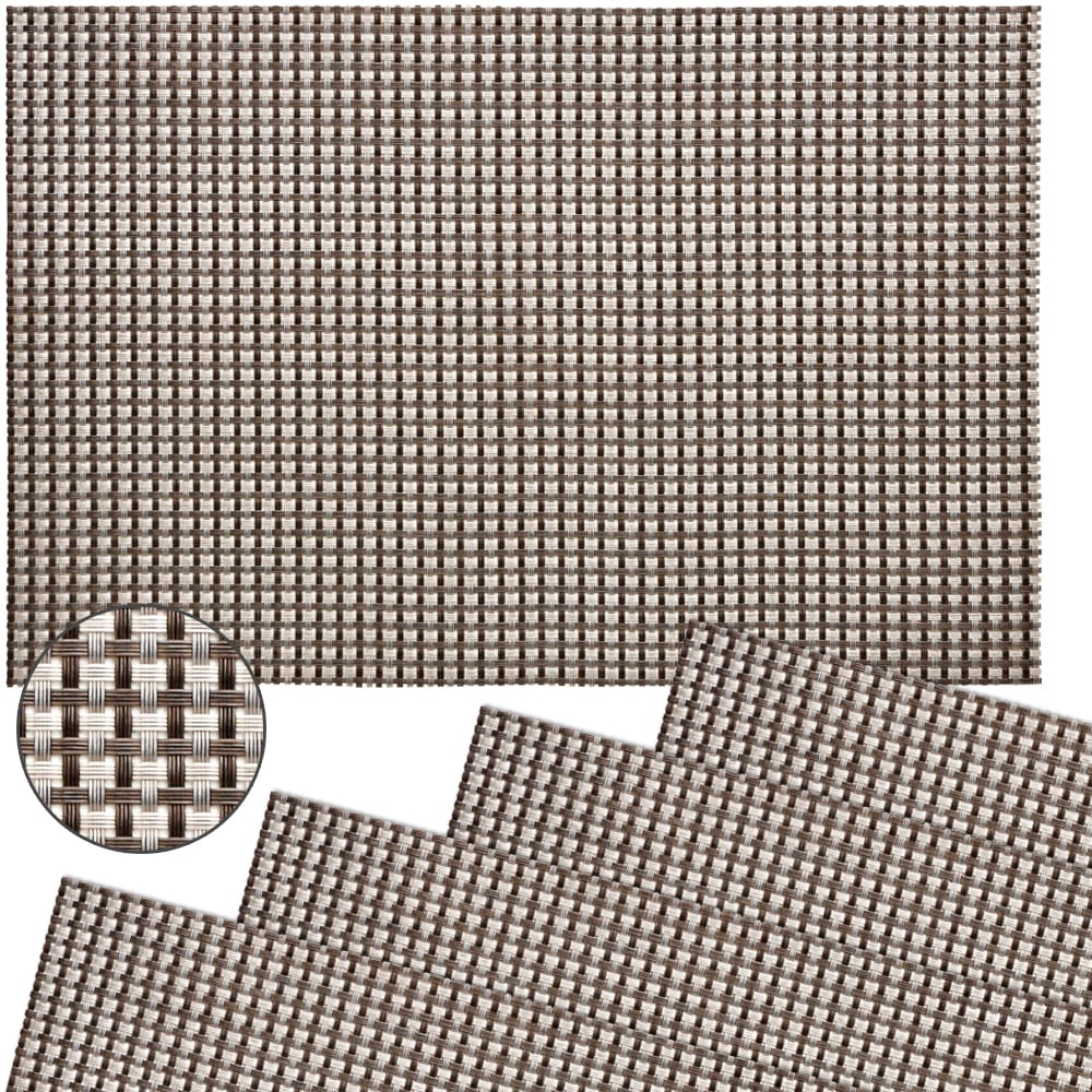 matches21 - Webshop Tischset Platzset ELEGANCE Platzmatten 4er Set gewebt Kunststoff Farbe waehlbar 1275 8 1 22