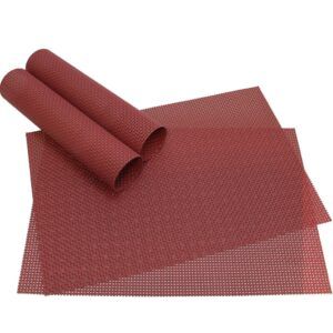 matches21 - Webshop Tischset Platzset ELEGANCE Platzmatten 4er Set rot 8 1 33