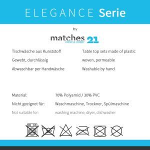 matches21 Tischset Platzset ELEGANCE Platzmatten 6er Set rot 1 1 6